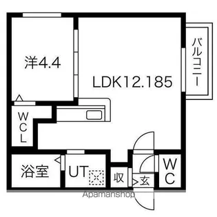 ヴォヤージュ円山【3階】の間取り