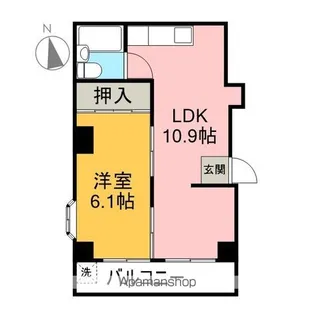 吉原パークハイツ【203号室】の間取り