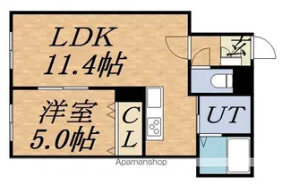 グランメール北円山【4階】の間取り