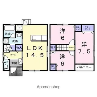 DUO柚木【1階】の間取り