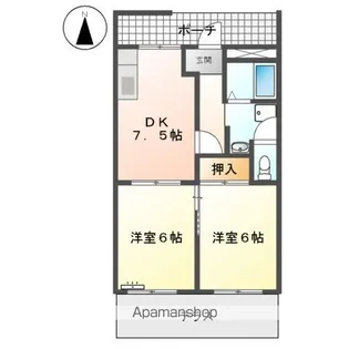 山本ハイツ【1階】の間取り