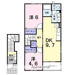 プリマヴェーラC【2階】の間取り