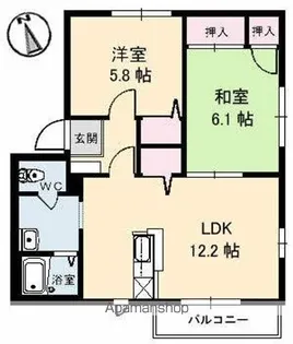 コートMT E・F棟【2階】の間取り
