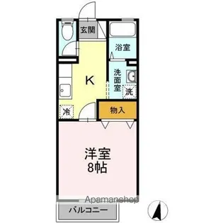 セジュール赤松【1階】の間取り