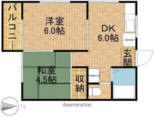 二葉荘【1階】の間取り