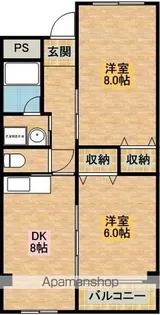 コーポラス伏見【3階】の間取り