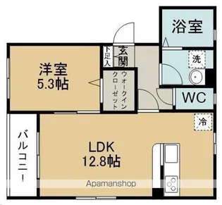 プレジール新田【4階】の間取り