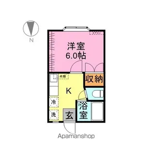 ヘルスハイム【105号室】の間取り