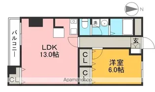 カーサグラン高知【1階】の間取り