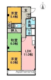 アピタシオン華【3階】の間取り