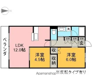 ボヌール鈴木【4階】の間取り