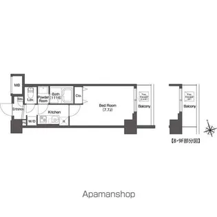 グランカーサ板橋EAST【6階】の間取り
