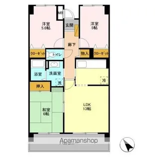 フェアール習志野【2階】の間取り