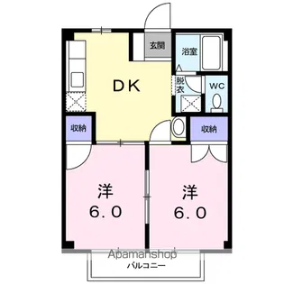 サンライズ江藤【2階】の間取り