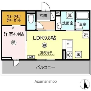 DーROOM西町【1階】の間取り