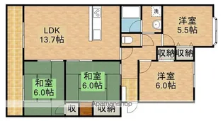 ライオンズマンション浜松高丘【502号室】の間取り