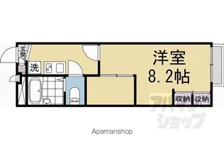 レオパレスHIROSHIBA【107号室】の間取り