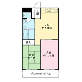 サニーハイム東出口【302号室号室】の間取り