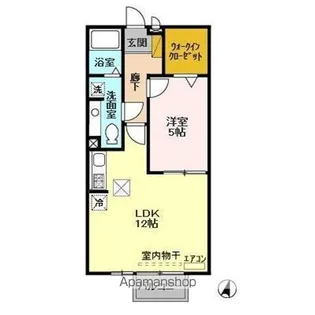 クレールセゾンAB【1階】の間取り