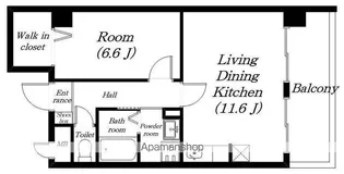 パレボヌール【108号室】の間取り