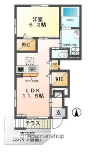 マインズ(MINE’S)【101号室】の間取り