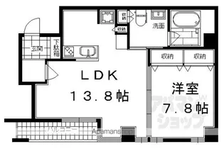 クリスタルグランツ京都高辻【311号室】の間取り