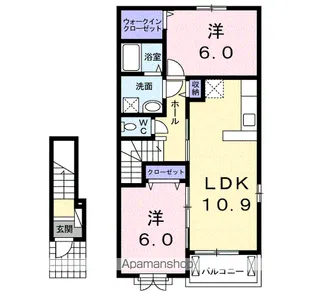 ベルフルール【2階】の間取り