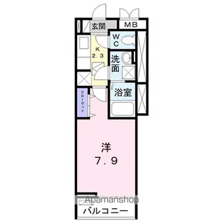 シャン・ド・フルール【1階】の間取り