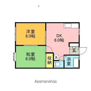 2DKの間取り画像