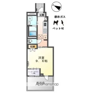 萩原町新築アパート【1階】の間取り
