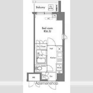 東京都新宿区早稲田鶴巻町【マンション】の間取り