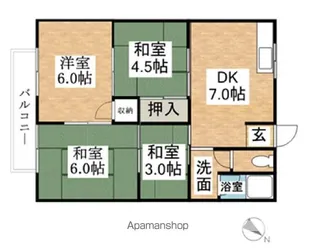 本熊荘【2階】の間取り