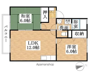 エスポワール東北野【2階】の間取り