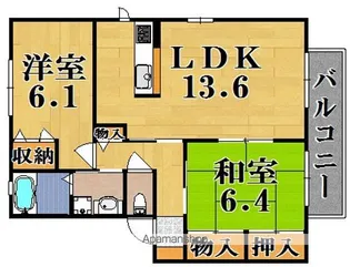 クレストタウンD【1階】の間取り