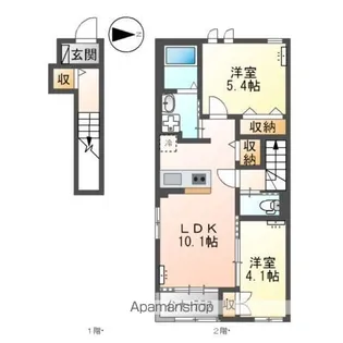 エルシオンⅠ【2階】の間取り
