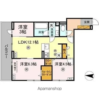 BーKUBUS(ビークブス)【3階】の間取り