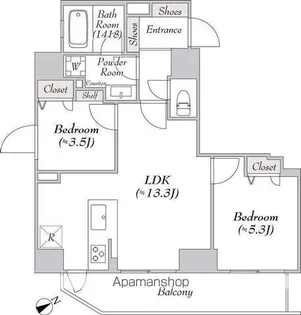 リテラス浅草橋イースト【14階】の間取り