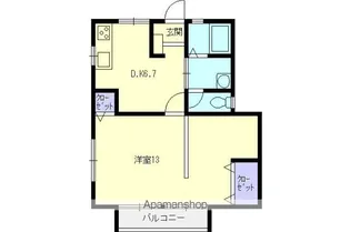 シャスタ中之島C【2階】の間取り