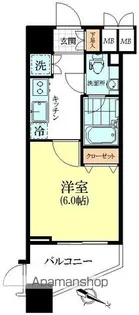 ファーストリアルタワー新宿【6階】の間取り