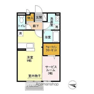 スタイリッシュ リバー【201号室】の間取り