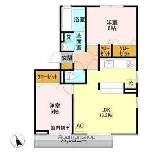 ペイサージュ BD【3階】の間取り