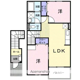 プリムローズヴィラ A【2階】の間取り