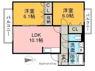 マリベール八幡【2階】の間取り