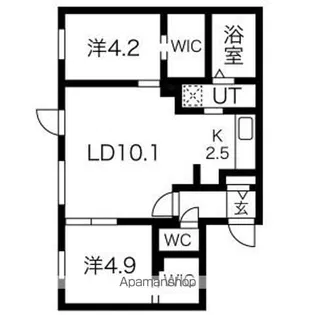 NOVA北円山(ノーヴァキタマルヤマ)【3階】の間取り