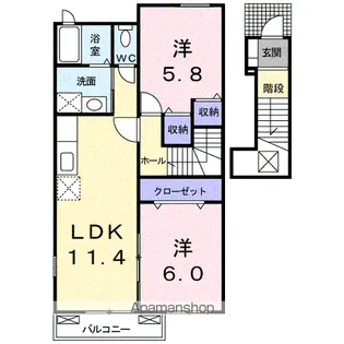 フォレストあたごⅠ【2階】の間取り