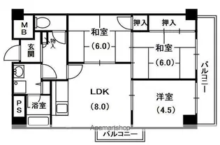 マンショングランメール【3階】の間取り