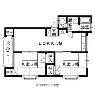 パルメゾンNⅡ【101号室】の間取り