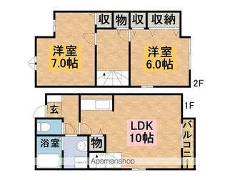 リバーサイドスクエア弐番館【1階】の間取り