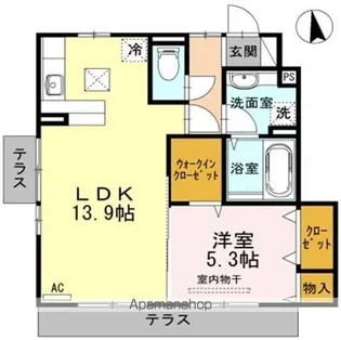 クレールMⅡ【1階】の間取り