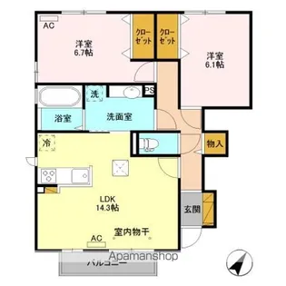 グランシャリオ【1階】の間取り